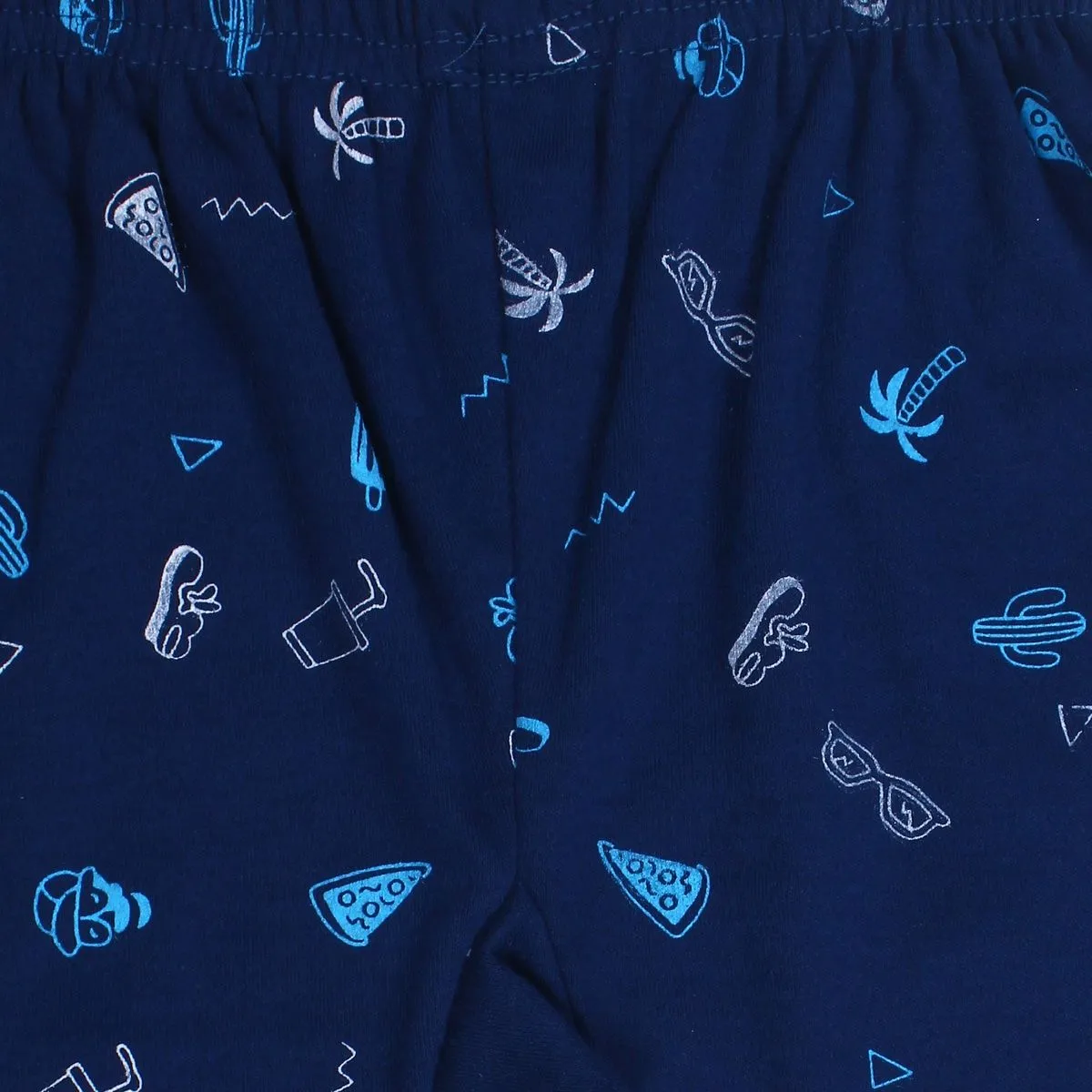 Dark Yellow Printed Kids Cotton Pajama Pants Design 6 - AR Hosiery Wholesale