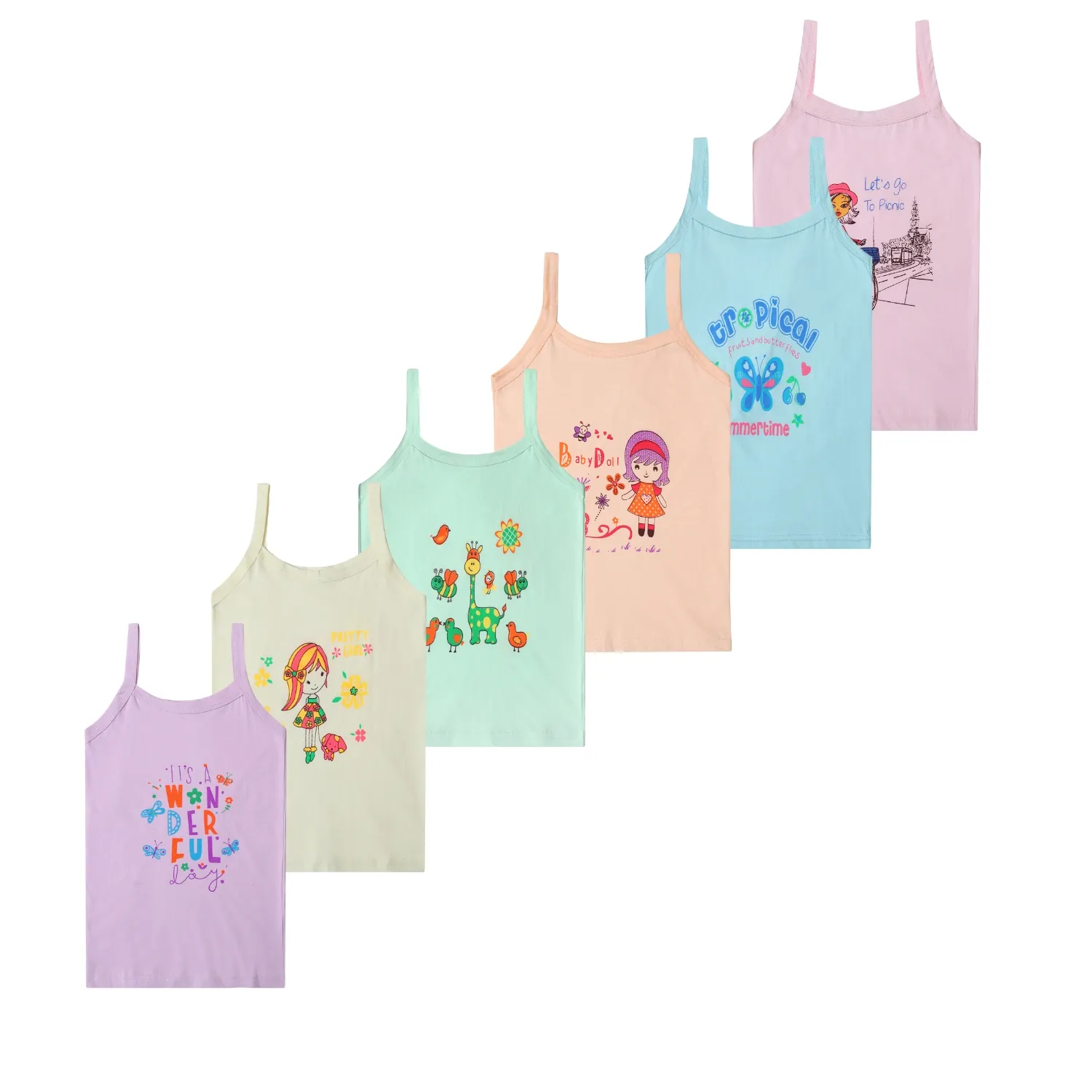AR Hosiery Girls Printed Camisole Wholesale Delhi